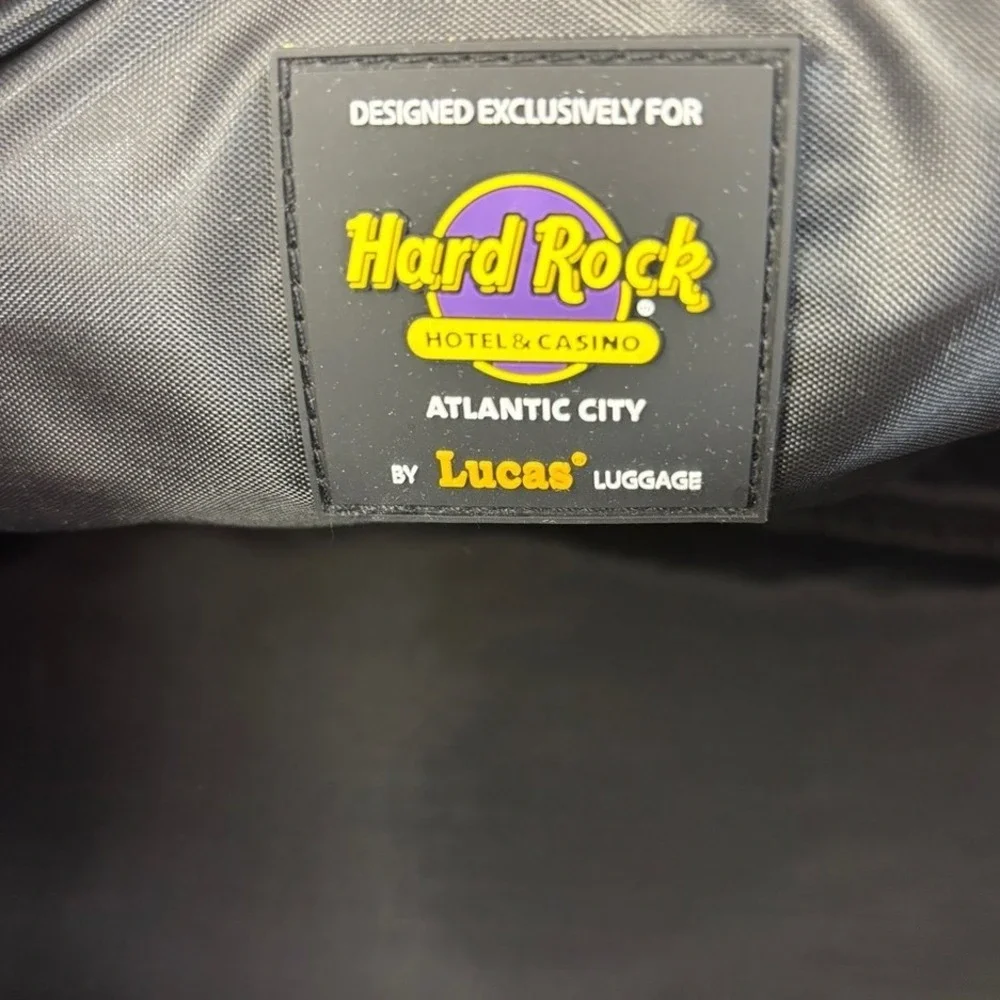 Hard‎ Rock Hotel Atlantic City Duffel Bag Large Red Brown Travel Luggage Rare